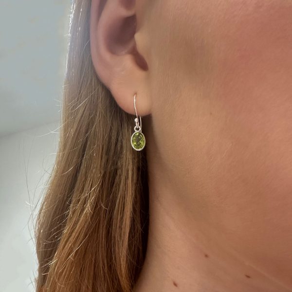 Peridot drop earrings