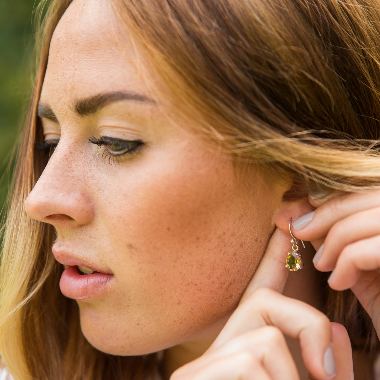 Citrine teardrop earrings