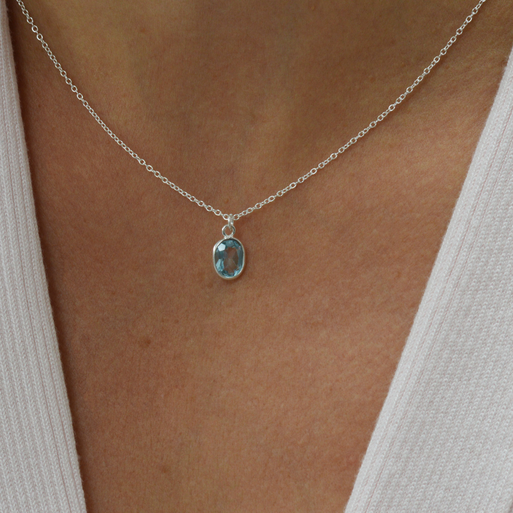 CLARICE CLIFF TALL Trees Style Sterling Silver and Blue Topaz Necklace  November £40.00 - PicClick UK