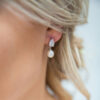 Teardrop cubic zirconia and pearl set - Image 2