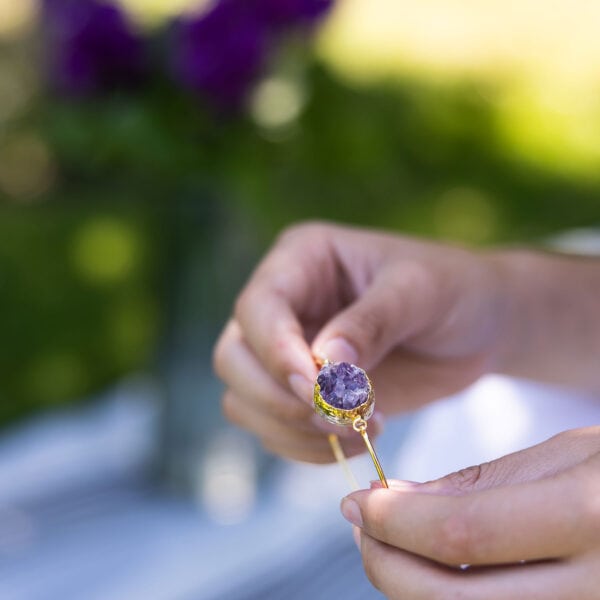 Amethyst Chain Bracelet | February Birthstone – Summer Gems