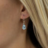 Blue topaz teardrop earrings