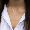 Silver moon and star necklace