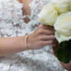 Pearl and gold link bracelet