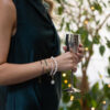 Pearl bracelet with rainbow moonstone pendant - Image 2