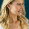 Gold and mother of pearl four leaf clover earrings - Image 3