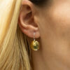 Hammered disc earrings