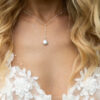 Silver bead and pearl necklace - Image 3