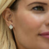 Silver and mother of pearl four leaf clover earrings - Image 3