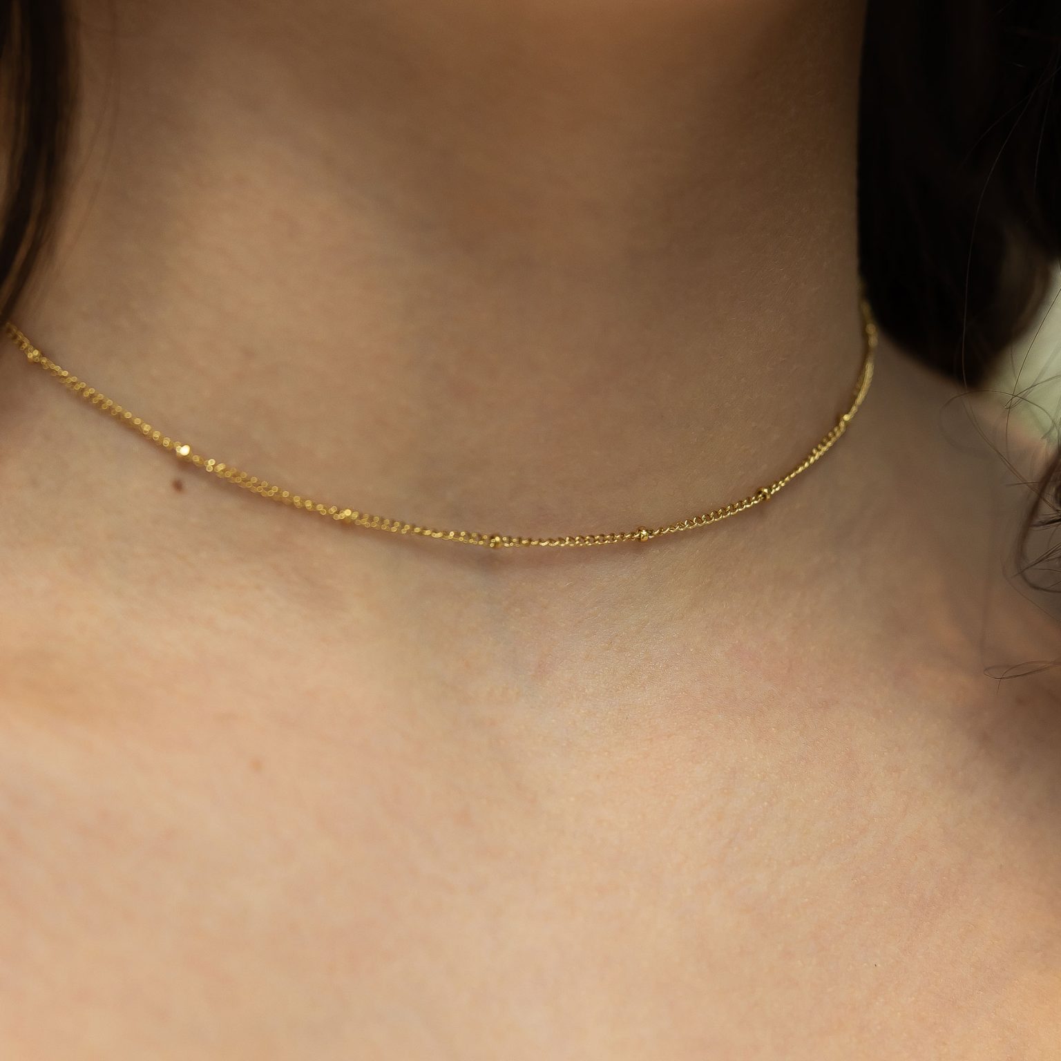 Beaded choker necklace