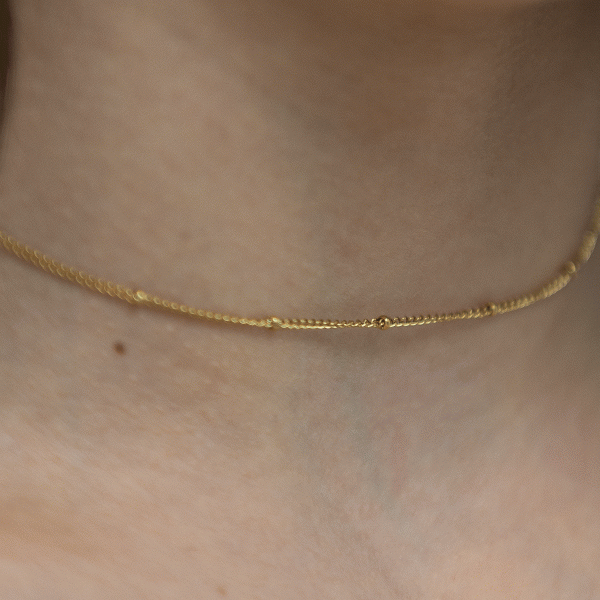 Beaded choker necklace