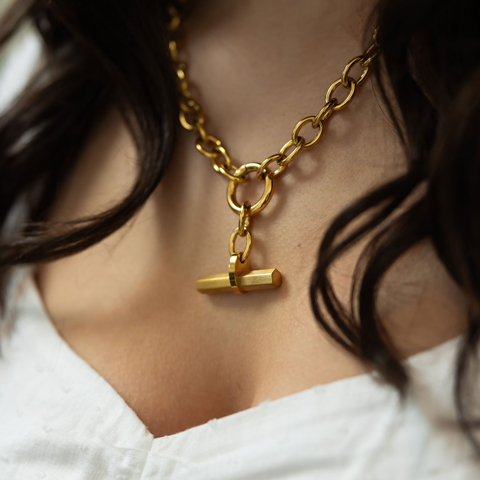 Chunky t-bar necklace