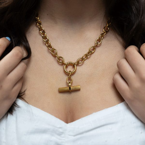 Chunky t-bar necklace - Image 2