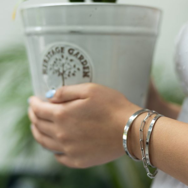Silver bangle with sparkle - Image 3