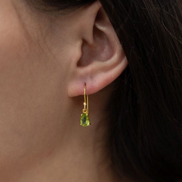 Peridot teardrop earrings