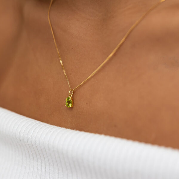 Peridot teardrop necklace