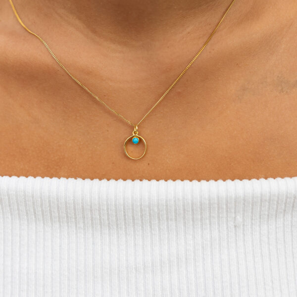 Hoop and turquoise necklace