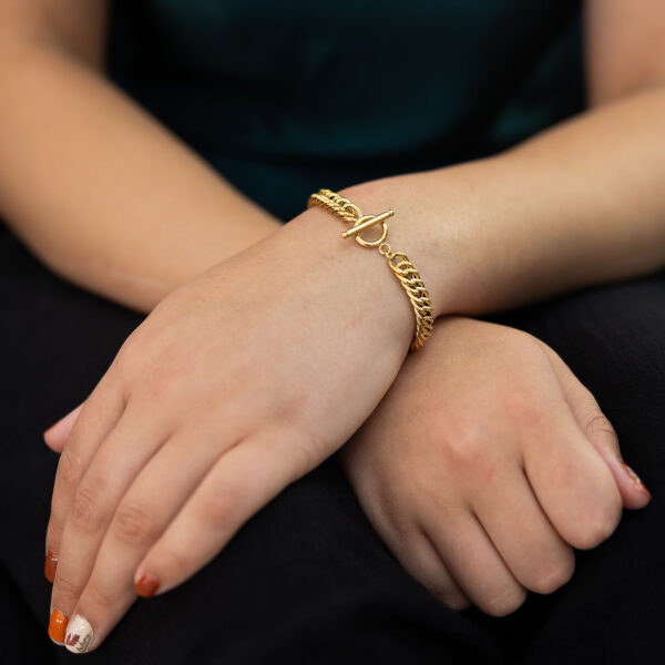 Vintage chain t-bar bracelet