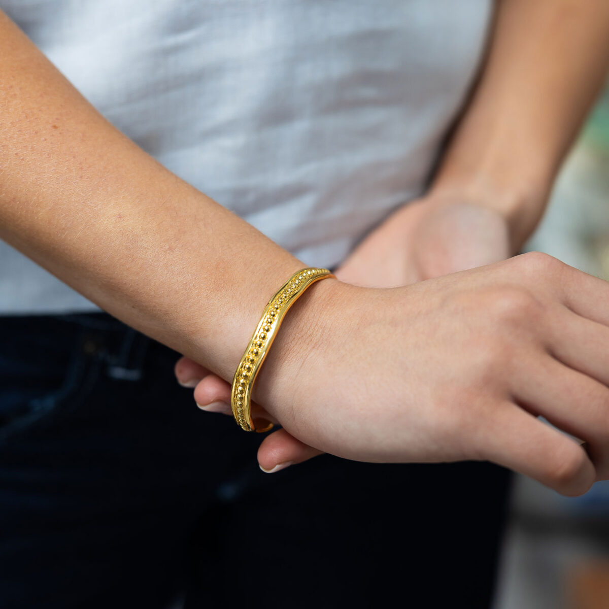 Beaded cuff bracelet