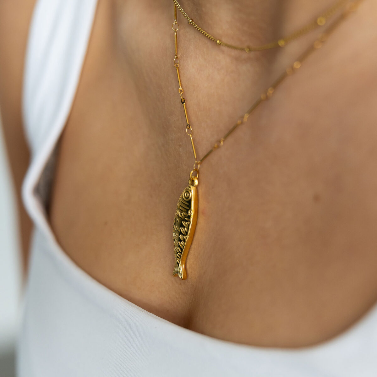 Goldfish necklace