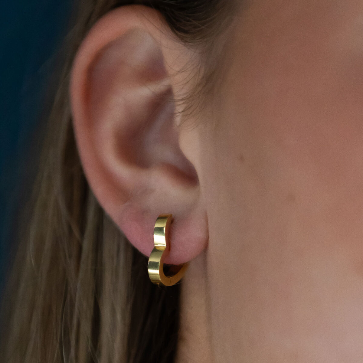 Heart huggie earrings