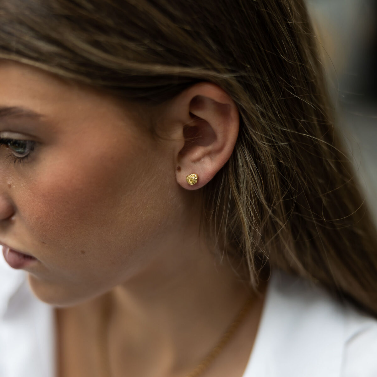 Magma textured stud earrings
