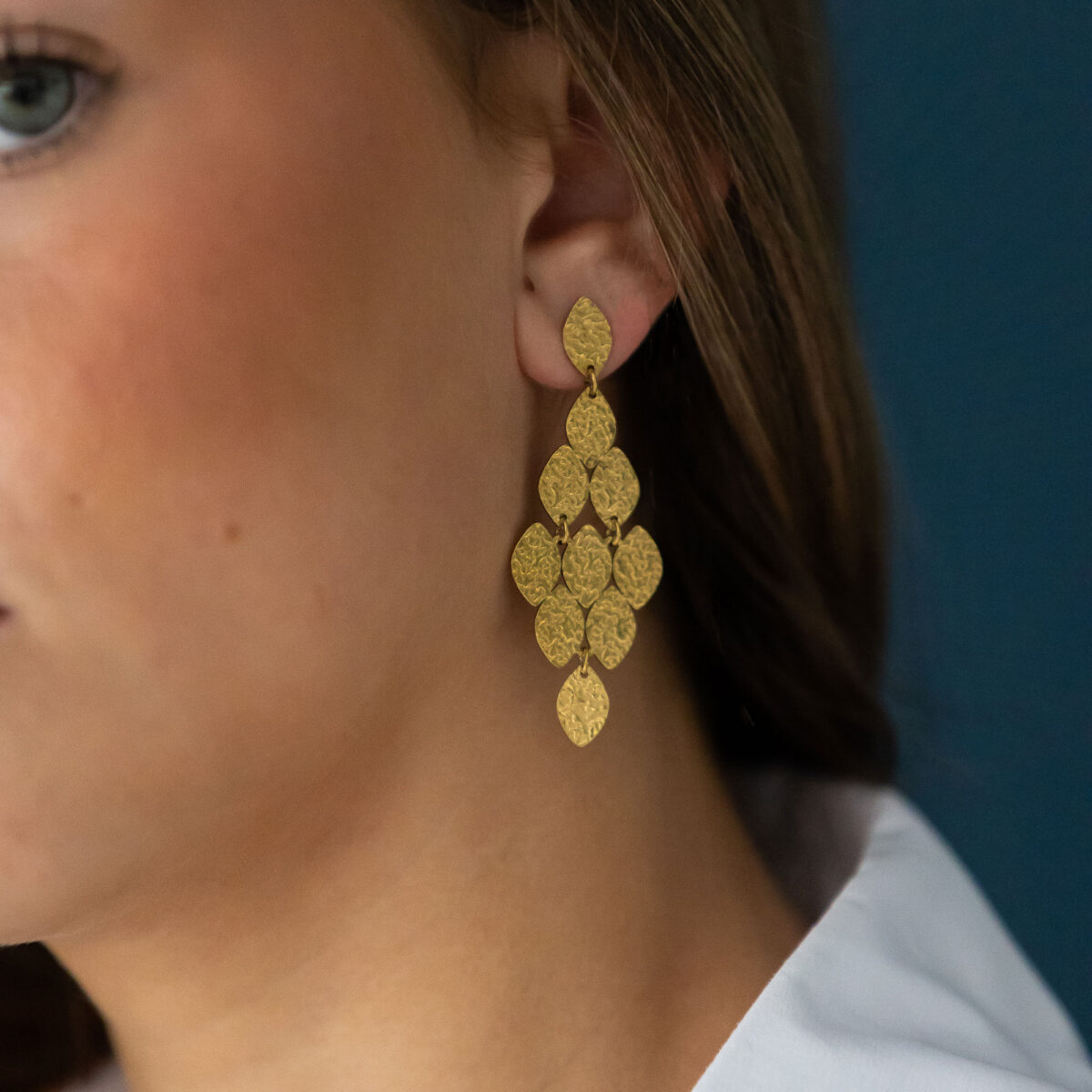 Boho textured drop earrings